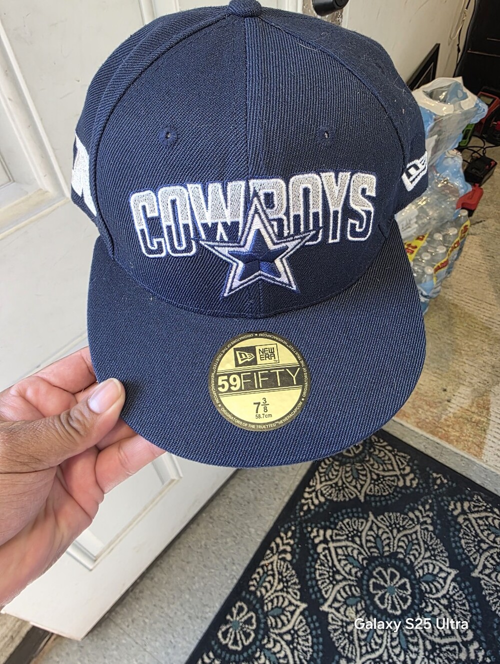 NFL Men's Navy Fitted Skull Cap